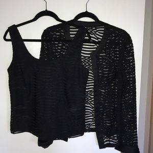 Cropped Jacket and Top Set